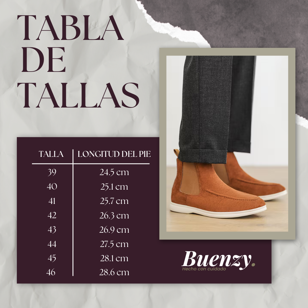 Botines Chelsea para hombre en marrón claro con suela blanca - BUENZY