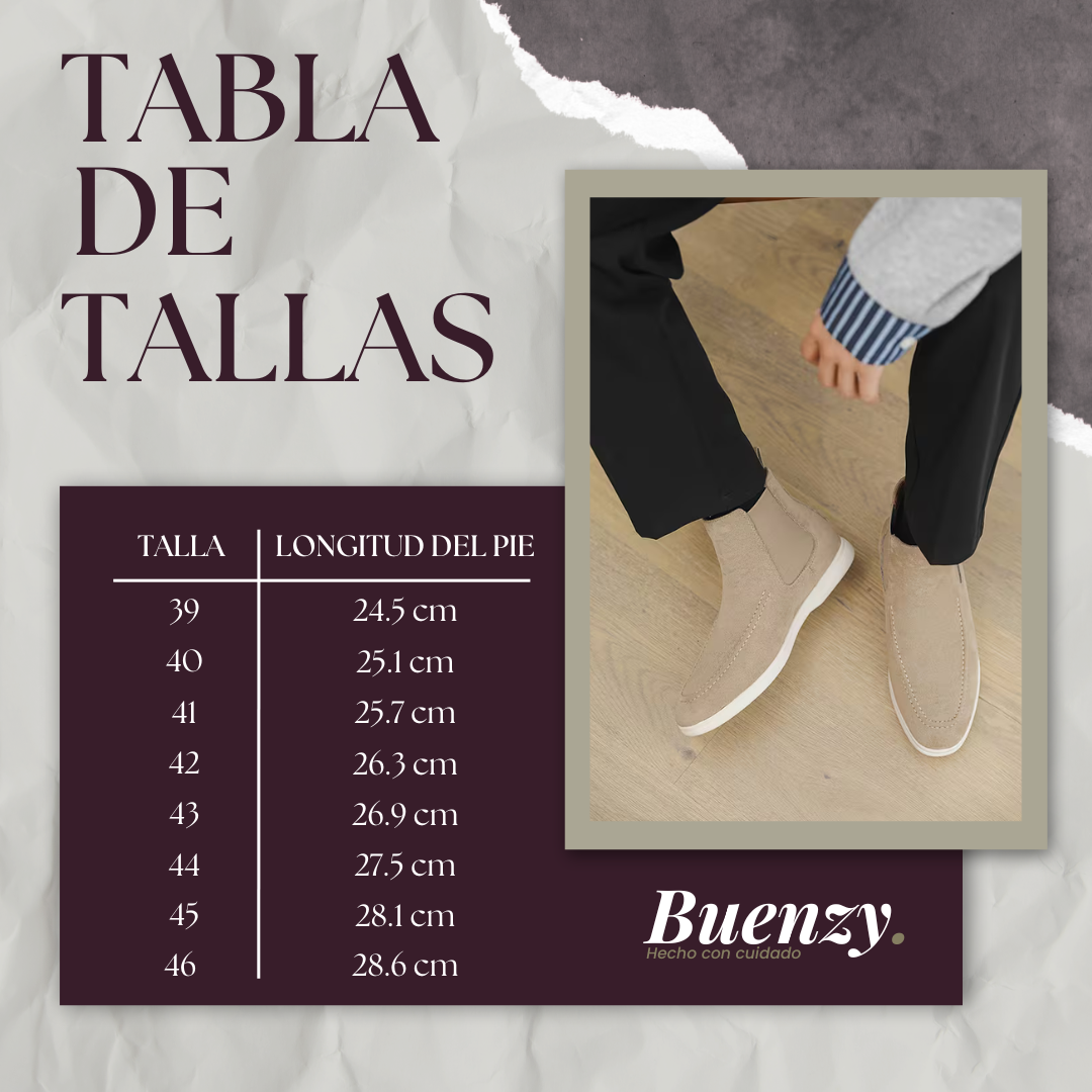 Botines Chelsea para hombre en beige claro con suela blanca