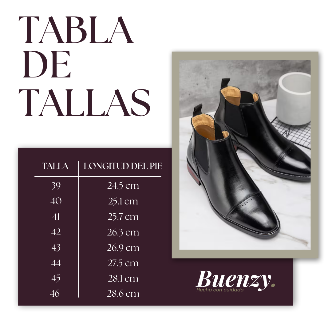 Botines Chelsea para hombre en negro con acabado liso brillante