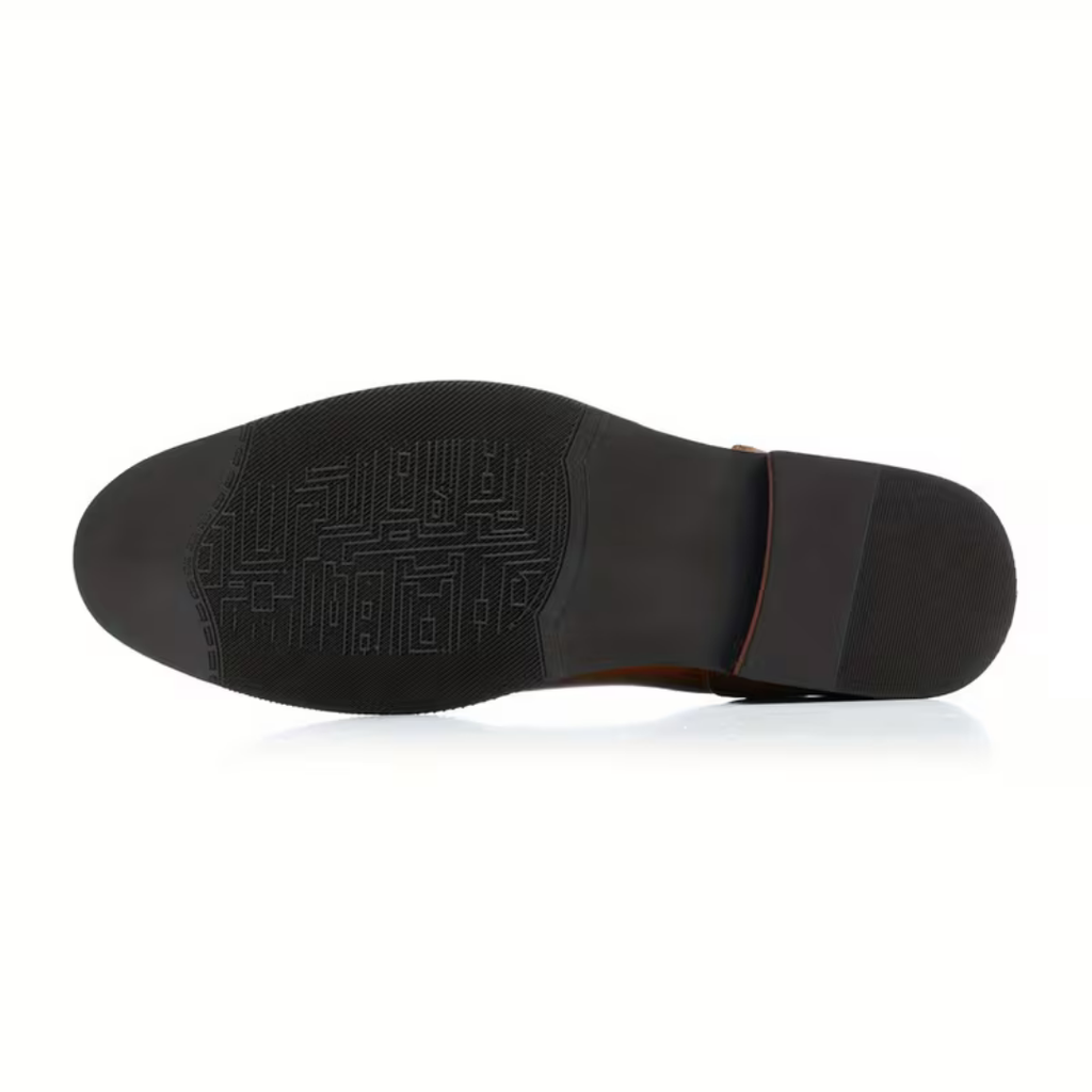Botines Chelsea para hombre en marrón claro con acabado liso BUENZY